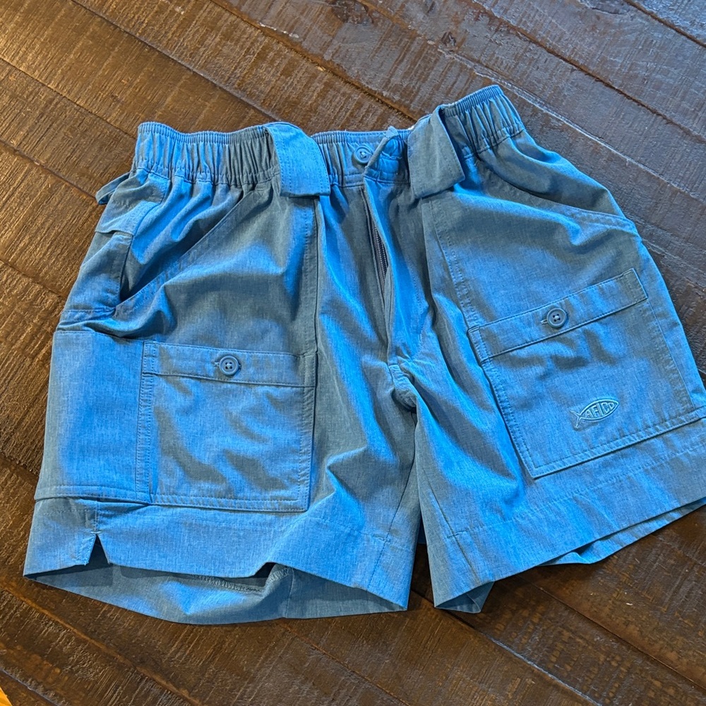 AFTCO Blue Cargo Shorts for Men